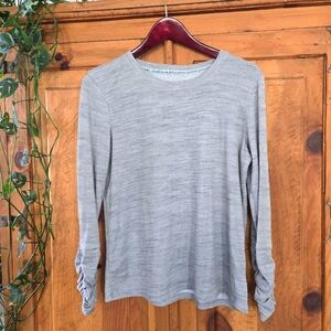 Muk Luks Sweater w/ Scrunched Sleeves - Size Petite Medium